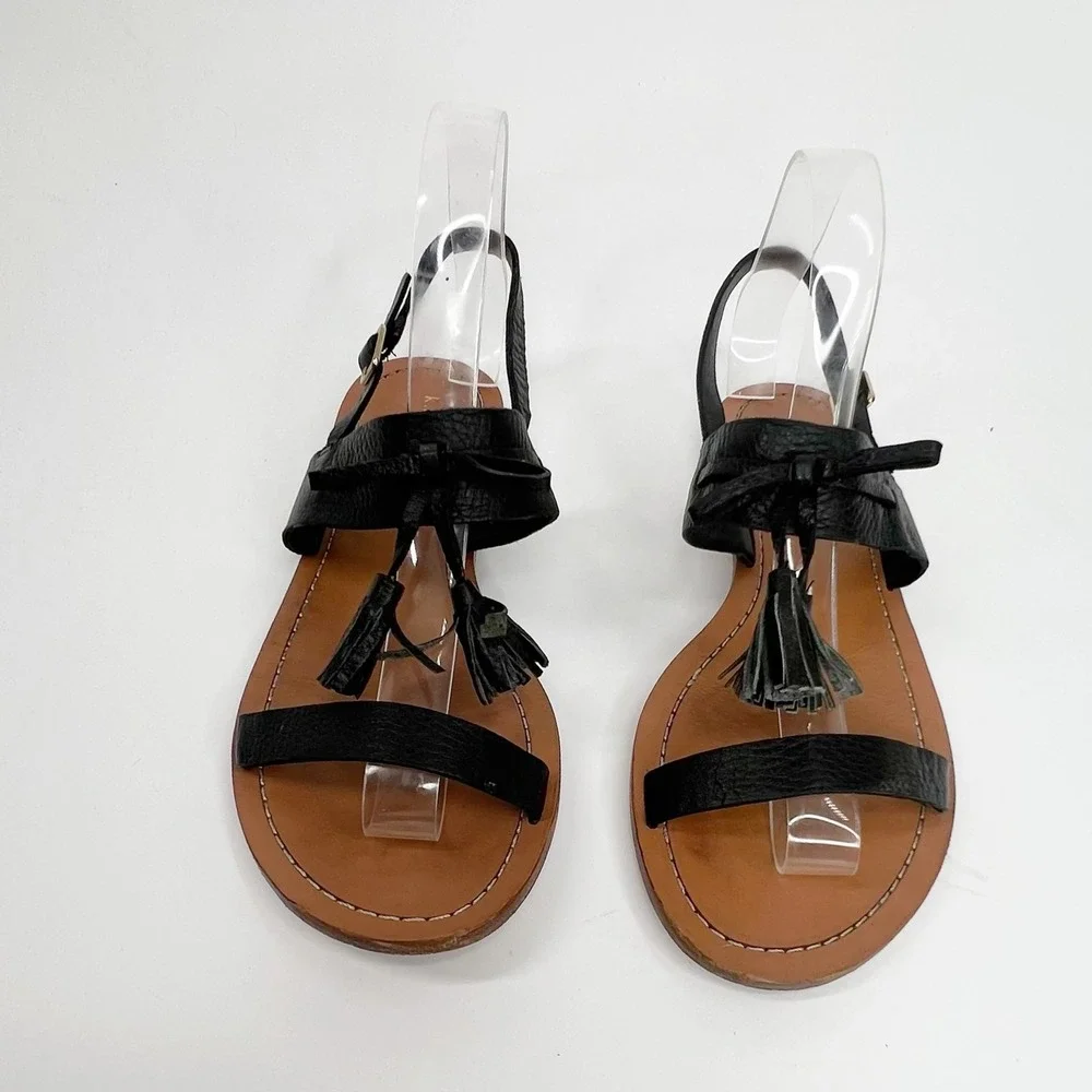 KATE SPADE Carlita Black Flat Sandals 8